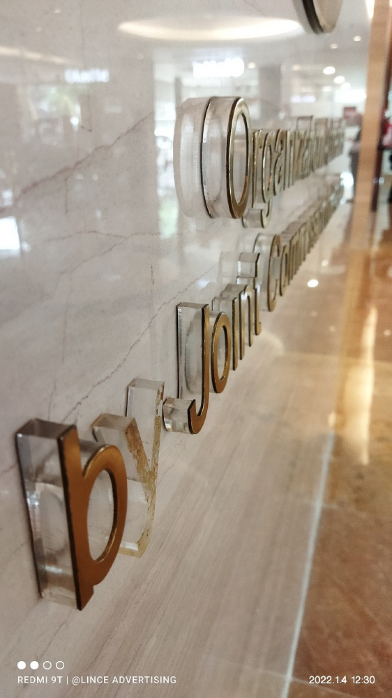 Cutting Laser Akrilik _ Plat Stainless Gold Mirror