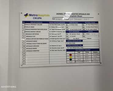 Akrilik Custom _ Papan Nama IGD