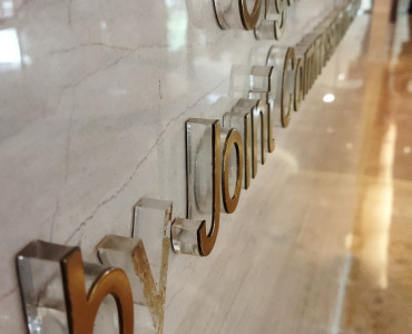 Cutting Laser Akrilik _ Plat Stainless Gold Mirror