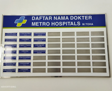 Papan Nama Dokter ( Slot Stainless )